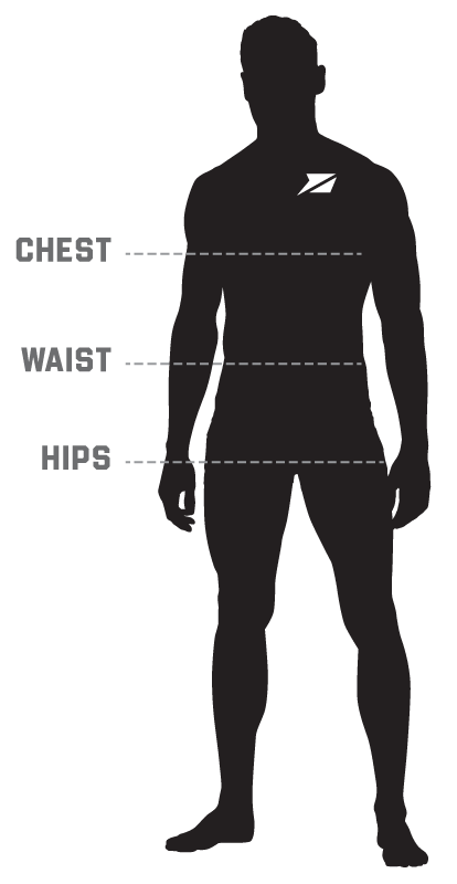 DVSN Men Size Chart Measurements - Chest, Waist and Hips