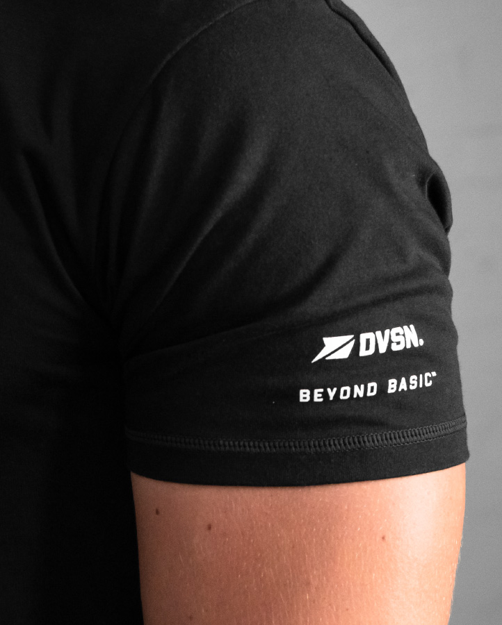 DVSN Men's Icon Tee - Black - Sleeve with Logo