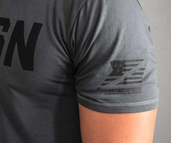 DVSN Men's Logo Tee Slate - Left Sleeve