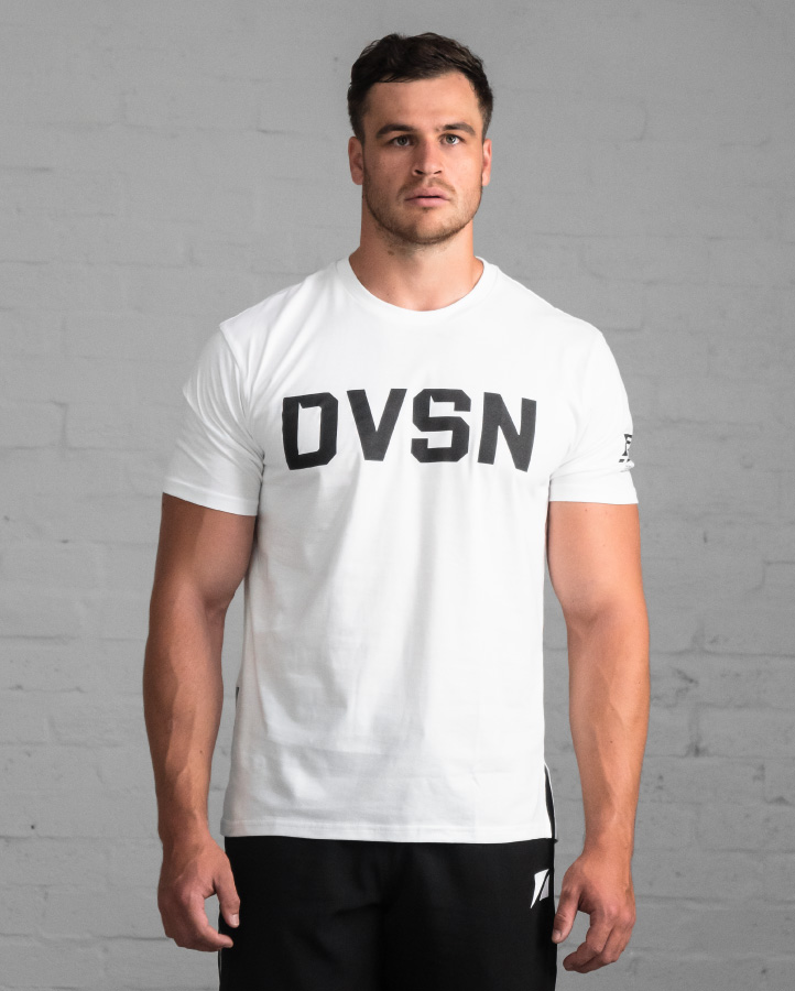 DVSN Men's Logo Tee White - Front View