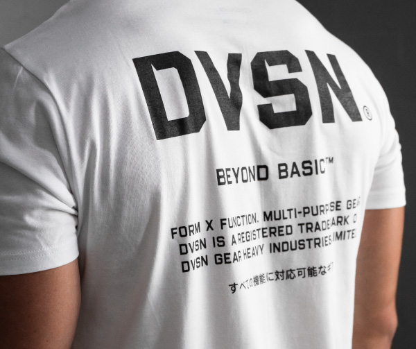 DVSN Men's Street Tee White - Back Print