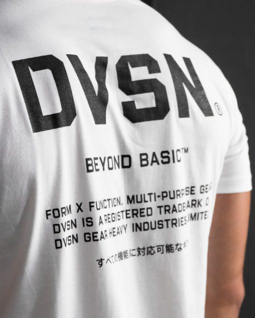 DVSN Men's Street Tee - White with Back Print