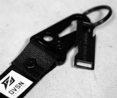 Jet Tag Keychain - Midnight Black - Powder coated alloys with Carabiner Clip